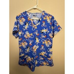 bluey scrub top Size S